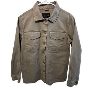 Sanctuary Womens Barn Jacket Utility Chore Field Olive Green Small Military Core